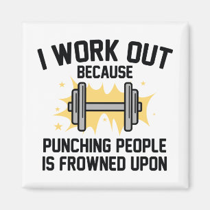 I Work Out Magnet