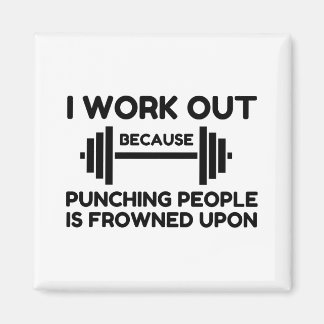 I Work Out Magnet