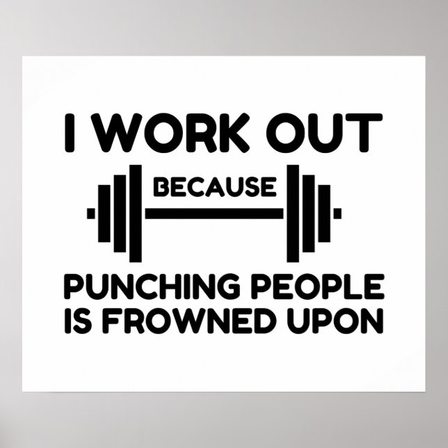 I Work Out Poster (Front)