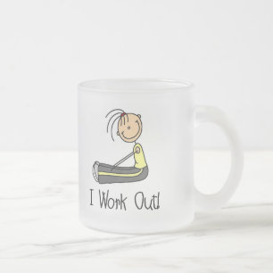 I Work Out Tshirts and Gifts Frosted Glass Coffee Mug
