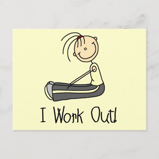 I Work Out Tshirts and Gifts Postcard (Front)