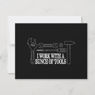 I work with a bunch of tools - Funny Construction Holiday Card