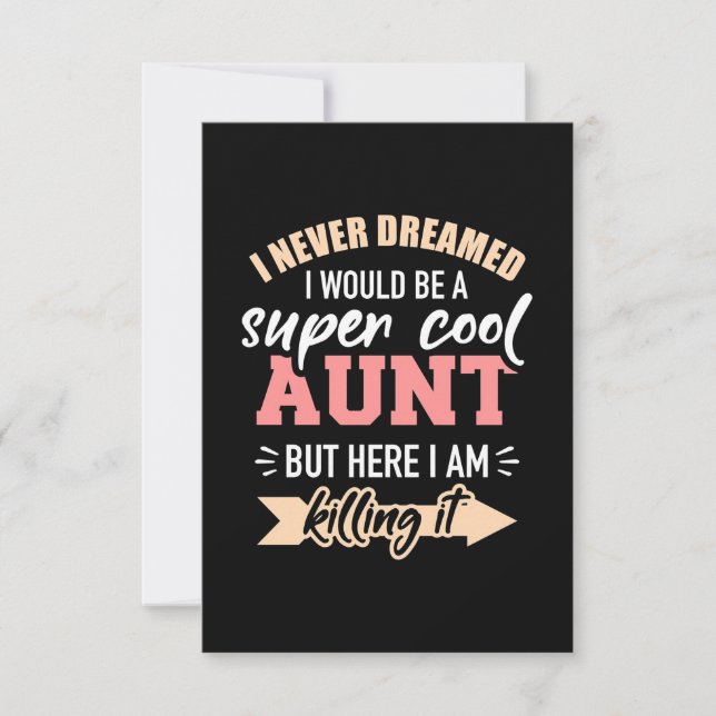 I Would Be Super Cool Aunt RSVP Card (Front)