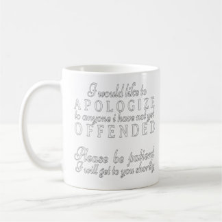 I would like to apologise coffee mug