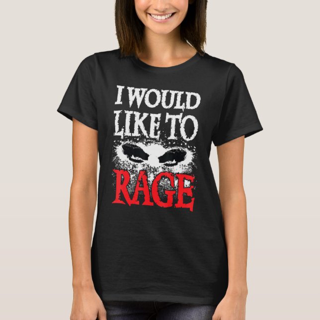 I Would Like To Rage D20 Barbarian Dungeons Rpg Ga T-Shirt (Front)