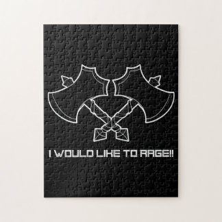 "I would like to rage" -the barbarian, always. Jigsaw Puzzle