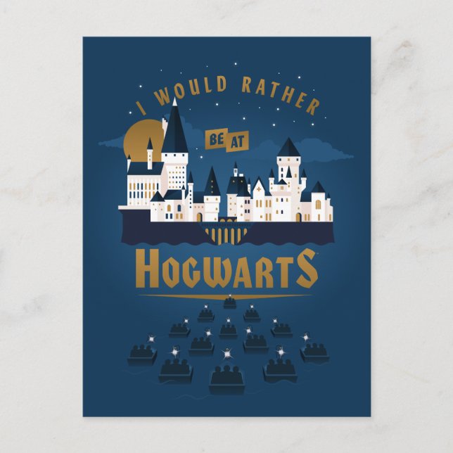 I Would Rather Be At HOGWARTS™ Abstract Boat Ride Invitation Postcard (Front)