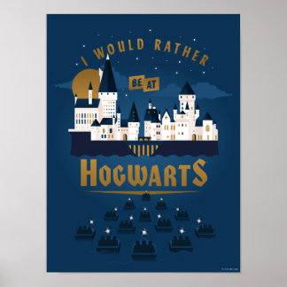 I Would Rather Be At HOGWARTS™ Abstract Boat Ride Poster