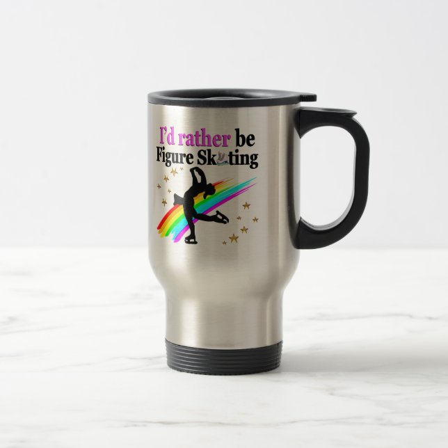 I WOULD RATHER BE FIGURE SKATING TRAVEL MUG (Right)