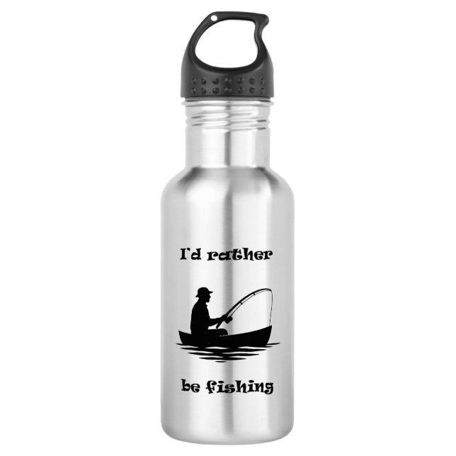 I Would Rather Be Fishing 532 Ml Water Bottle (Front)