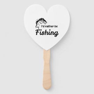 I Would Rather be Fishing Hand Fan