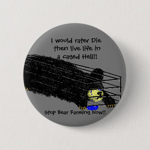 I would rather die 6 cm round badge