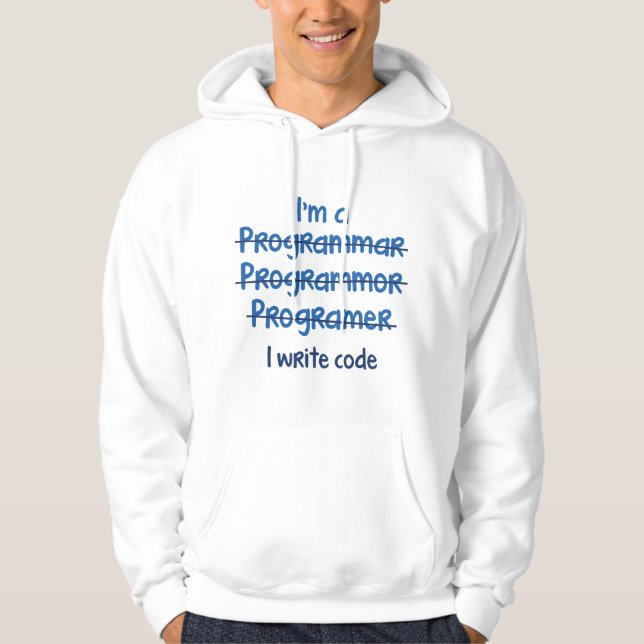 I Write Code Hoodie (Front)
