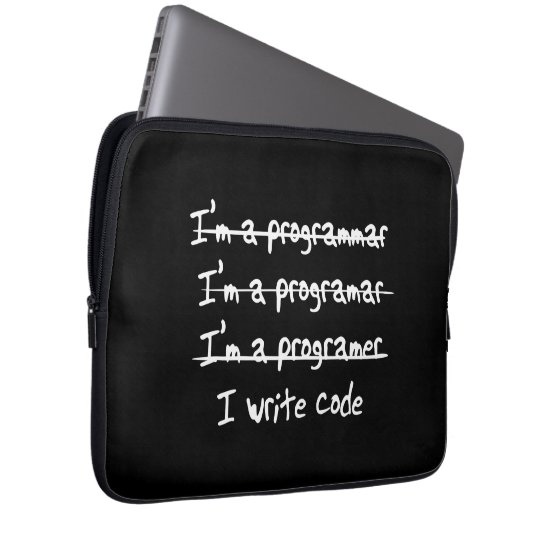 I Write Code Laptop Sleeve Zazzle.co.uk