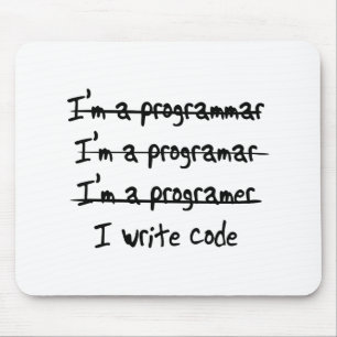 I Write Code Mouse Mat