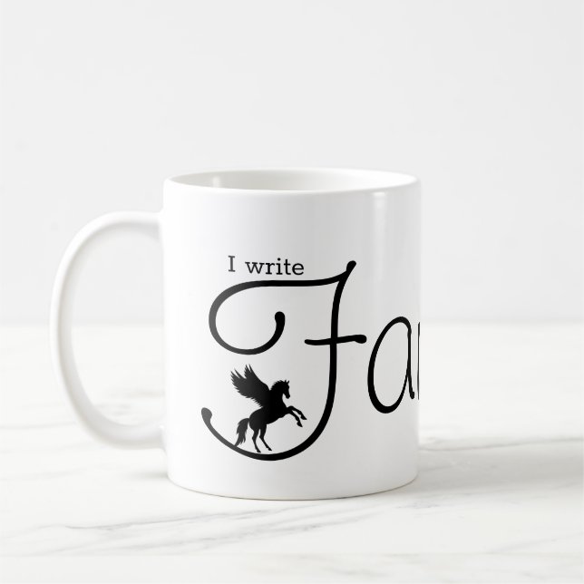 I write Fanstasy, Pegasus Coffee Mug (Left)