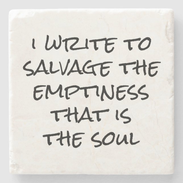 I Write Stone Coaster (Front)