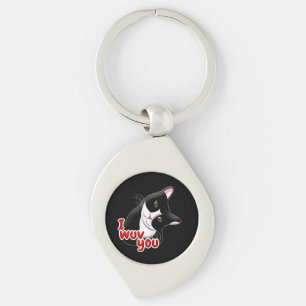 I wuv you Cat Key Ring