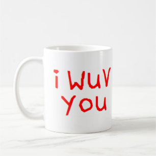 i wuv you coffee mug