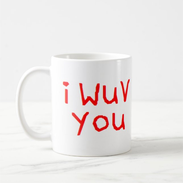 i wuv you coffee mug (Left)