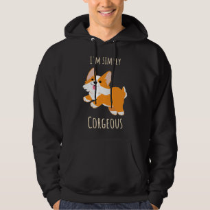 I X M Simply Corgeous Cute Corgi Illustration Hoodie