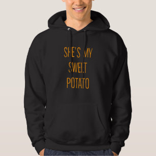 I Yam She's My Sweet Potato Matching Couples Hoodie