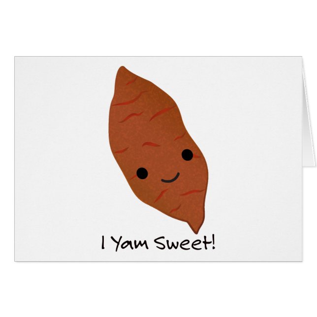 I Yam Sweet Cute kawaii Sweet Potato (Front Horizontal)