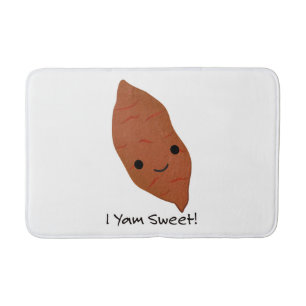 I Yam Sweet Cute kawaii Sweet Potato Bath Mat