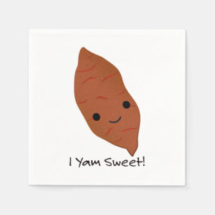 I Yam Sweet Cute kawaii Sweet Potato Napkin