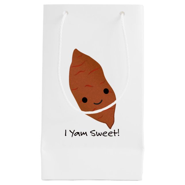 I Yam Sweet Cute kawaii Sweet Potato Small Gift Bag (Front)