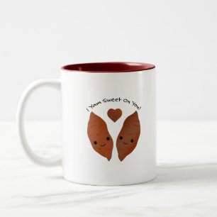 I Yam Sweet Cute Sweet Potato Two-Tone Coffee Mug