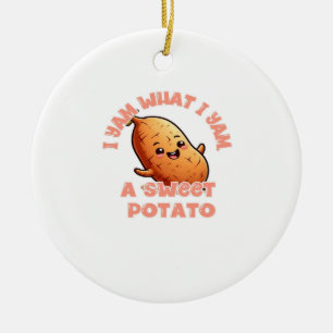 I Yam What I Yam, A Sweet Potato Classic Ceramic Tree Decoration