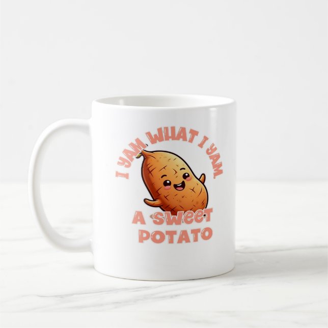 I Yam What I Yam, A Sweet Potato Classic Coffee Mug (Left)