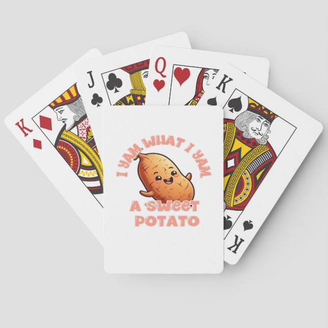 I Yam What I Yam, A Sweet Potato Classic Playing Cards (Back)