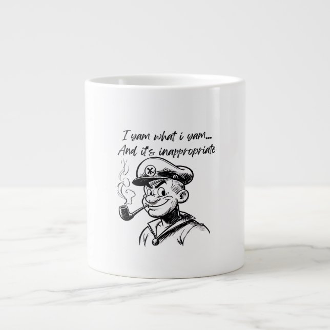 I Yam What I Yam And Inappropriate Classic Sloth D Large Coffee Mug (Front)