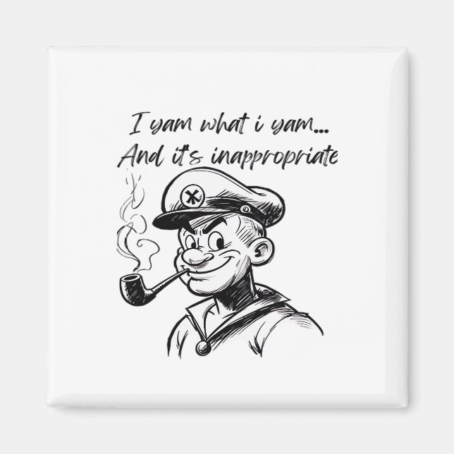 I Yam What I Yam And Inappropriate Classic Sloth D Magnet (Front)