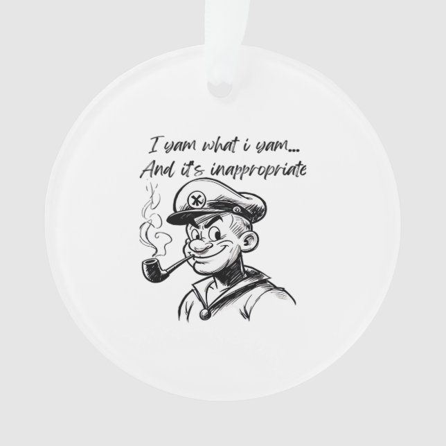 I Yam What I Yam And Inappropriate Classic Sloth D Ornament (Front)