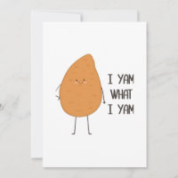 I Yam What I Yam! Awesome Yam Vegetable Pun