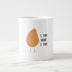 I Yam What I Yam! Awesome Yam Vegetable Pun Large Coffee Mug