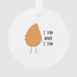 I Yam What I Yam! Awesome Yam Vegetable Pun Ornament
