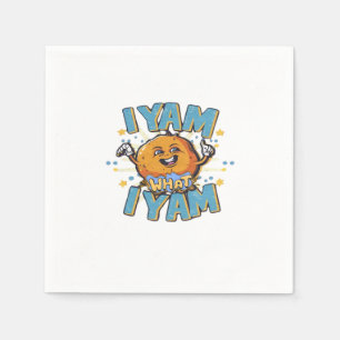 I Yam What I Yam Classic Design For Thanksgiving  Napkin