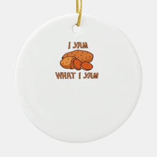 I Yam What I Yam Classic Funny Basic Ceramic Tree Decoration