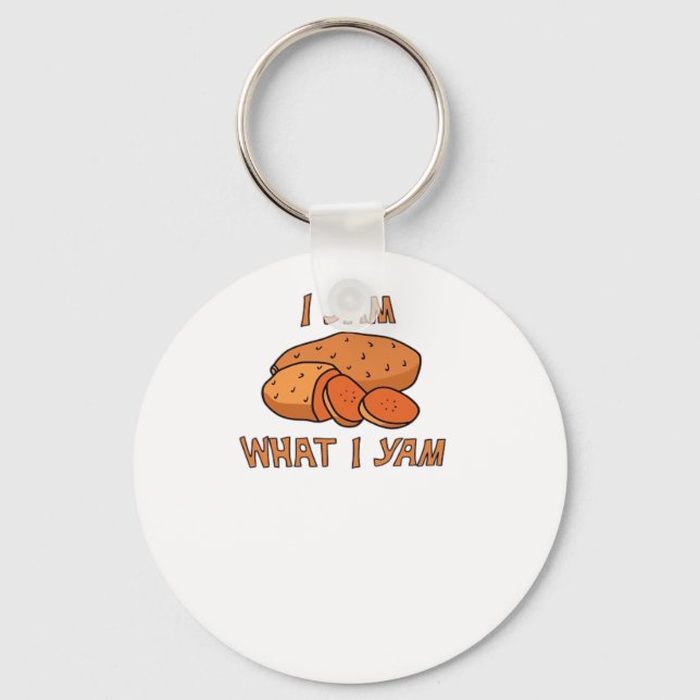 I Yam What I Yam Classic Funny Basic Key Ring (Front)