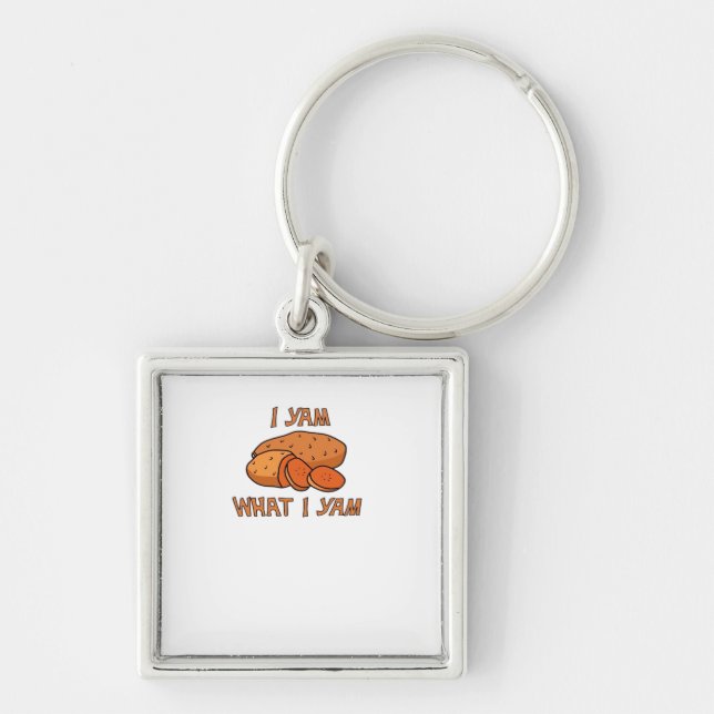 I Yam What I Yam Classic Funny Basic Key Ring (Front)
