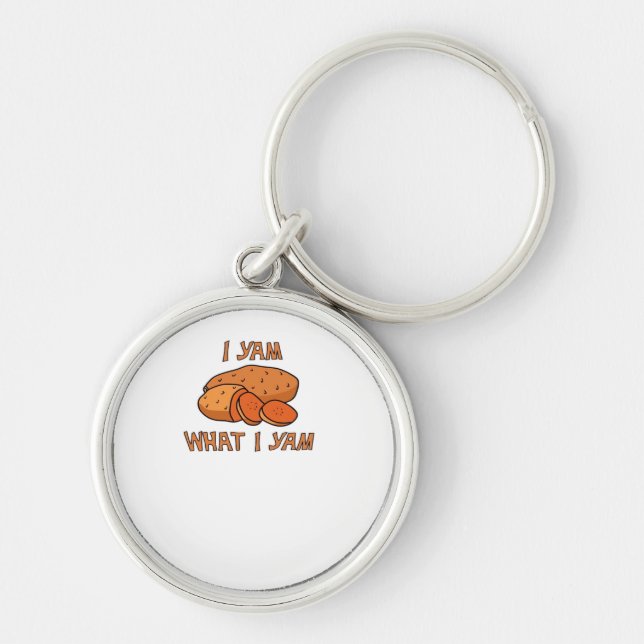 I Yam What I Yam Classic Funny Basic Key Ring (Front)