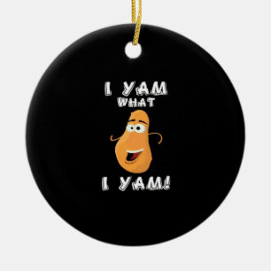 I Yam What I Yam Classic Funny Meme Ceramic Tree Decoration
