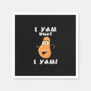 I Yam What I Yam Classic Funny Meme Napkin