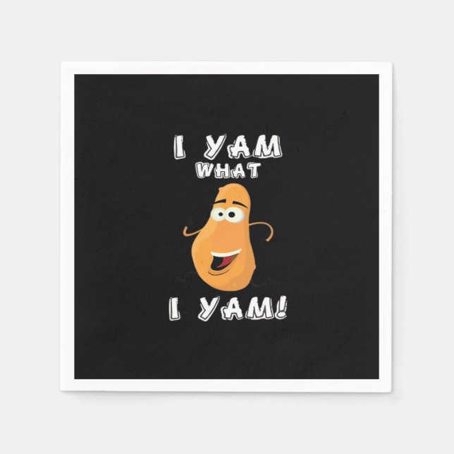 I Yam What I Yam Classic Funny Meme Napkin (Front)