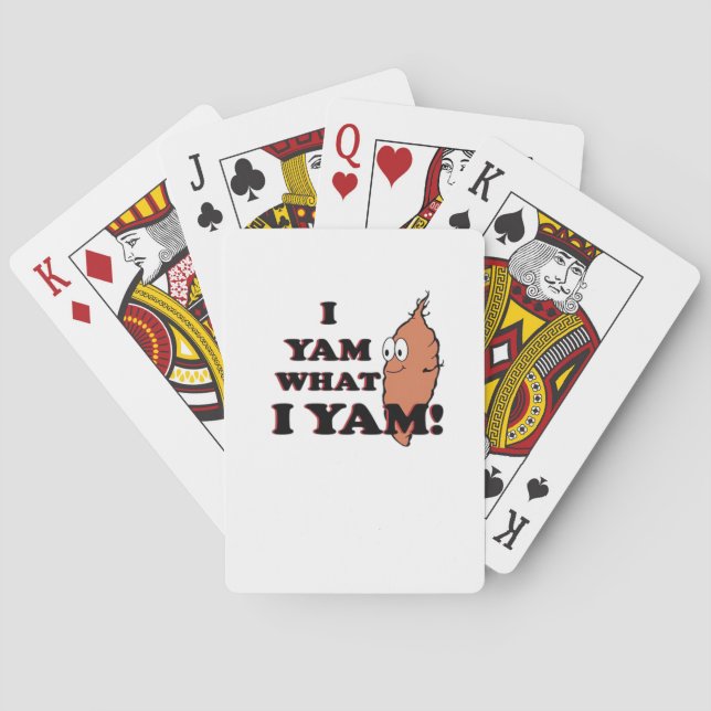 I Yam What I Yam - Classic Funny Meme Playing Cards (Back)