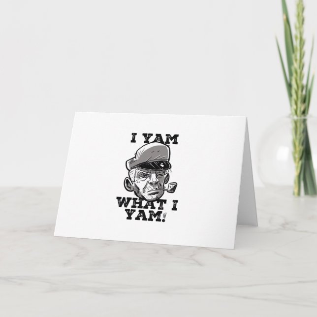 I Yam What I Yam Classic Meme Design Card (Front)
